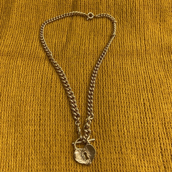 Gas Bijoux Locked Heart Padlock Necklace 24-karat Yellow Gold Plated Brass - Picture 6 of 12